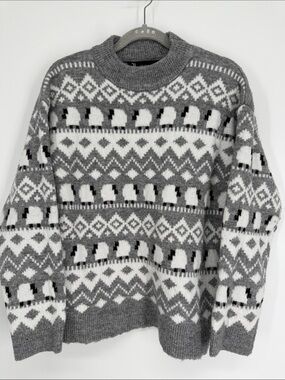 Jules & Leopold Knit Sheep Sweater Size Medium